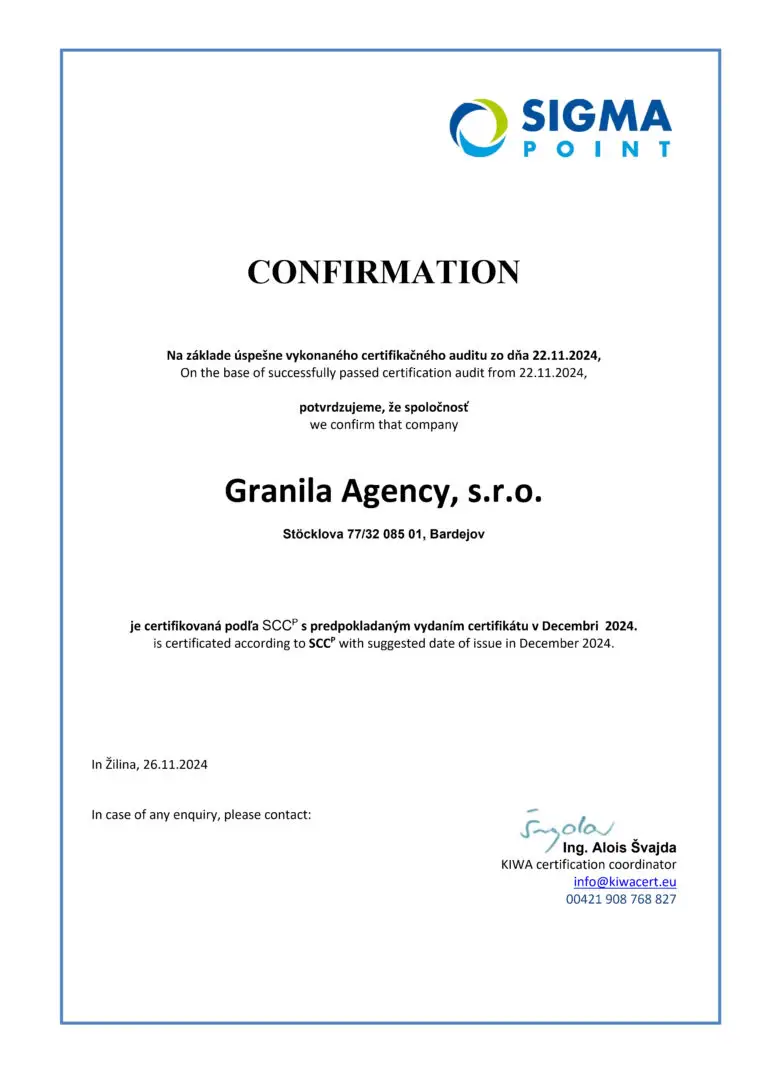 Audit confirmation · SIGMA POINT